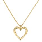 COLLANA EMOTION IN ACCIAIO 316L, FINITURA PVD ORO 14KT CON PENDENTE CUORE S'AGAPO