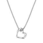 COLLANA EMOTION IN ACCIAIO 316L, CON PENDENTE  A CUORE S'AGAPO
