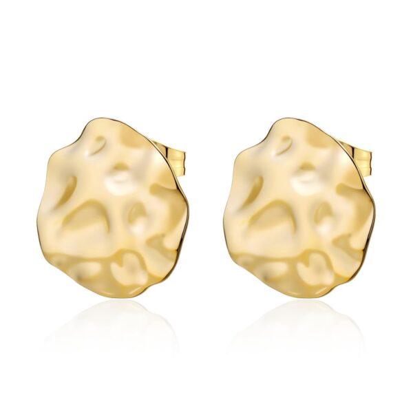 ORECCHINI EMOTION IN ACCIAIO 316L, FINITURA PVD ORO 14 KT S'AGAPO