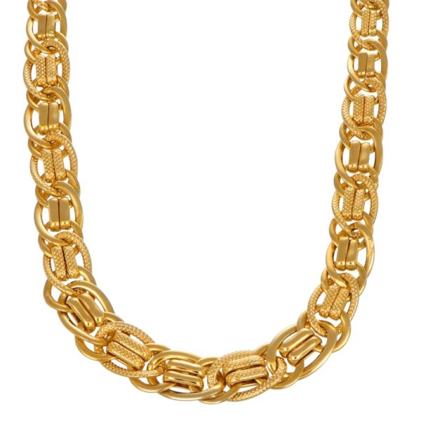 COLLANA ORO GIALLO GIROCOLLO LUCIDO LAVORATO