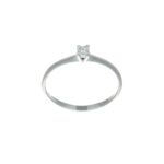 ANELLO ORO BIANCO SOLITARIO CON DIAMANTE
