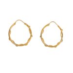 ORECCHINI ORO GIALLO CERCHI CON CORDA