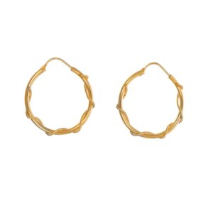 ORECCHINI ORO GIALLO CERCHI CON CORDA