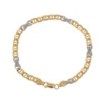 BRACCIALE DUE ORI MAGLIA PIATTA