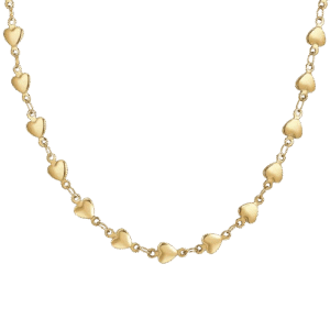 COLLANA DONNA IN ACCIAIO IP GOLD CON CUORI LUCA BARRA