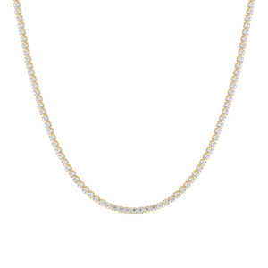 COLLANA TENNIS DONNA IN ACCIAIO CON ZIRCONI BIANCHI COLORE ORO LUCA BARRA