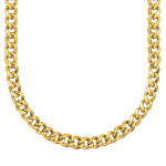 COLLANA UNISEX IN ACCIAIO IP GOLD CON MAGLIA CATENA 11 MM LUCA BARRA