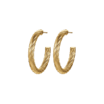 ORECCHINI DONNA CERCHI IN ACCIAIO IP GOLD LUCA BARRA