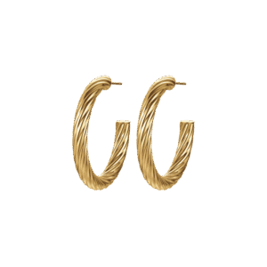 ORECCHINI DONNA CERCHI IN ACCIAIO IP GOLD LUCA BARRA