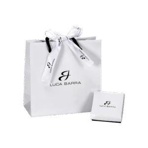 orecchini donna in acciaio pendenti con perle sintetiche luca barra