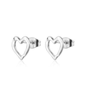 ORECCHINI AL LOBO EMOTION IN ACCIAIO 316L, A CUORE S'AGAPO