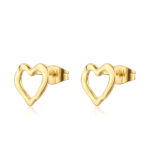 ORECCHINI AL LOBO EMOTION IN ACCIAIO 316L, FINITURA PVD ORO 14K S'AGAPO