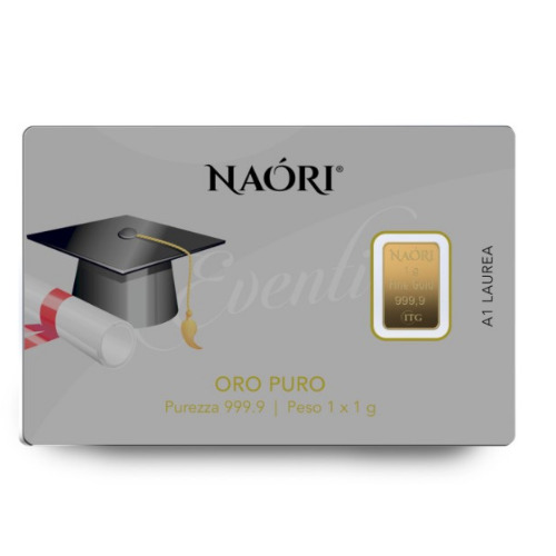 LINGOTTO NAORI IN ORO PURO DA 1 GR