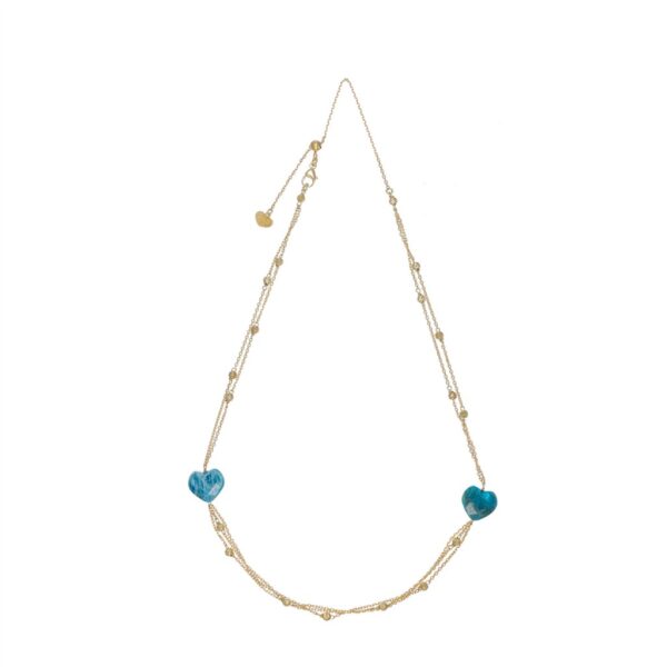 COLLANA MULTIFILO CUORI IO & TE