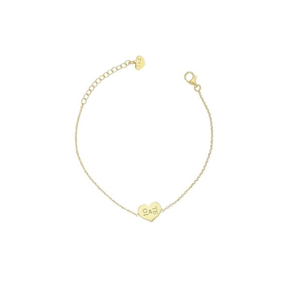 BRACCIALE ARGENTO CON CUORE IO & TE
