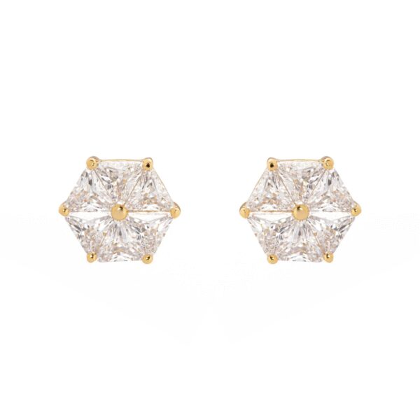 ORECCHINI AD ESAGONO E ZIRCONI SODINI