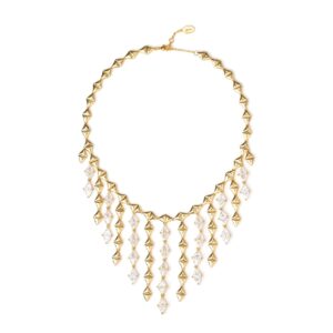 GIROCOLLO A MAGLIA GEOMETRICA E CATENELLE SODINI