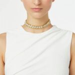 CHOKER TRIANGOLI OTTONE E ZIRCONI SODINI