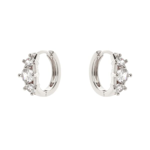 ORECCHINI MINI CERCHIO CON ZIRCONI BIANCHI SODINI