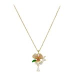 COLLANA ARGENTO CON FIORI CUORI MILANO