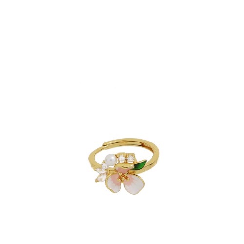 ANELLO ARGENTO CON FIORI CUORI MILANO