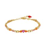 BRACCIALE ARGENTO CON ZIRCONI COLORATI CUORI MILANO