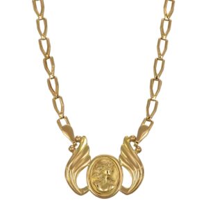COLLANA ORO GIALLO IMMAGINE DI DONNA