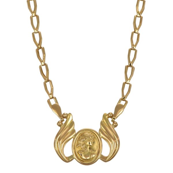 COLLANA ORO GIALLO IMMAGINE DI DONNA