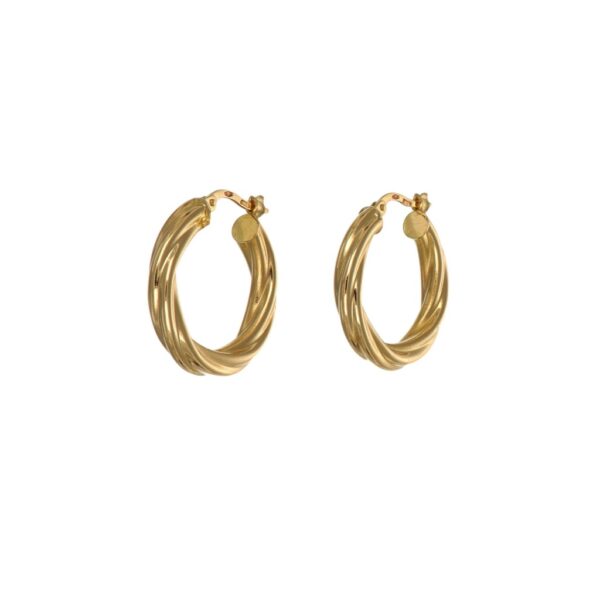 ORECCHINI ORO GIALLO TORCION CERCHI