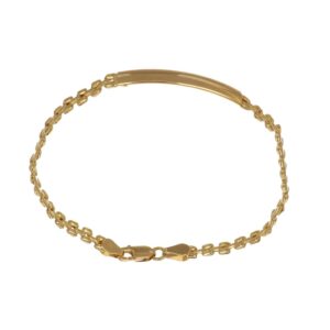 BRACCIALE ORO GIALLO CON TARGHETTA SOTTILE