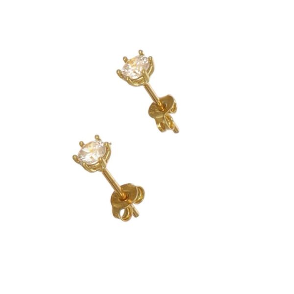 ORECCHINI ORO GIALLO CON ZIRCONI BIANCHI