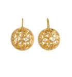 ORECCHINI ORO GIALLO LAVORATI CHIUSURA MONACHINA