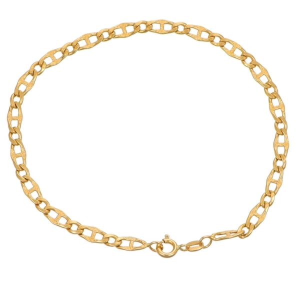 BRACCIALE ORO GIALLO LUCIDO SATINATO