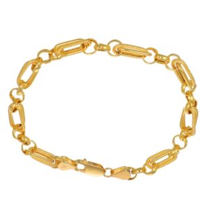 BRACCIALE ORO GIALLO CATELA LUCIDA SATINATA