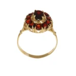 ANELLO ORO GIALLO CON GRANATO