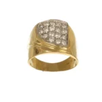 ANELLO DUE ORI FASCIA CONB ZIRCONI