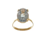 ANELLO ORO GIALLO CON TOPAZIO AZZURRO