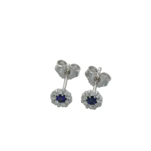 ORECCHINI ORO BAINCO CON DIAMANTI E ZAFFIRI NATURALI MAJESTE