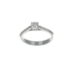 ANELLO ORO BIANCO SOLITARIO CON DIAMANTI MAJESTE