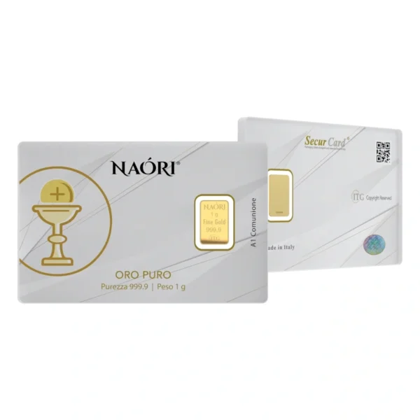 LINGOTTINO NAORI IN ORO PURO DA1 GR IN BLISTER