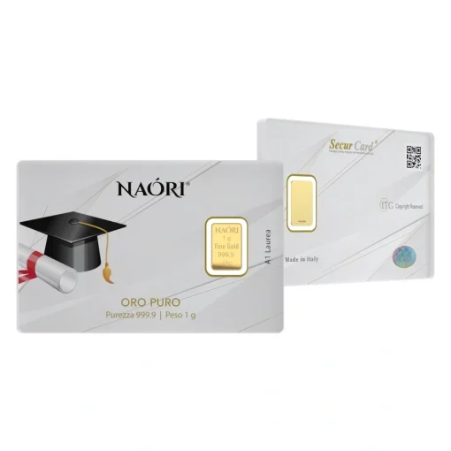 LINGOTTINO NAORI IN ORO PURO DA1 GR IN BLISTER