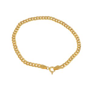 BRACCIALE ORO GIALLO CATENA PIATTA