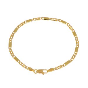 BRACCIALE ORO GIALLO MAGLIA PIATTA PIENA