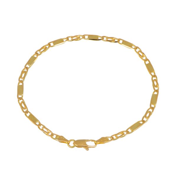 BRACCIALE ORO GIALLO MAGLIA PIATTA PIENA