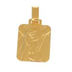 CIONDOLO ORO GIALLO MEDAGLIA CON GESU'
