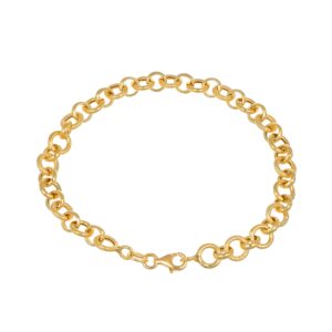 BRACCIALE ORO GIALLO CATENA LAVORATA
