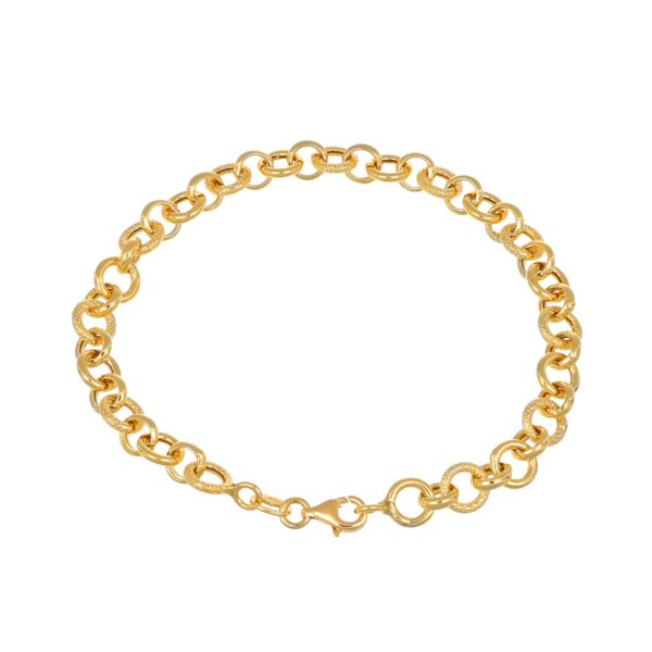 BRACCIALE ORO GIALLO CATENA LAVORATA