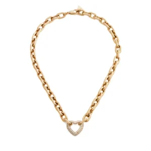 Collana acciaio dorata catena guess