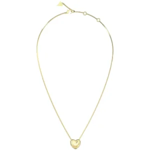 Collana acciaio dorato con cuore guess
