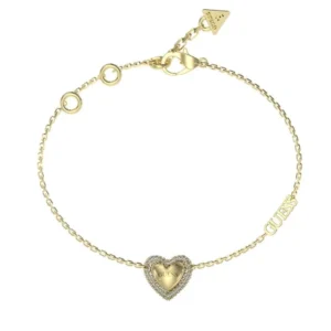 Bracciale acciaio con cuore zirconi guess
